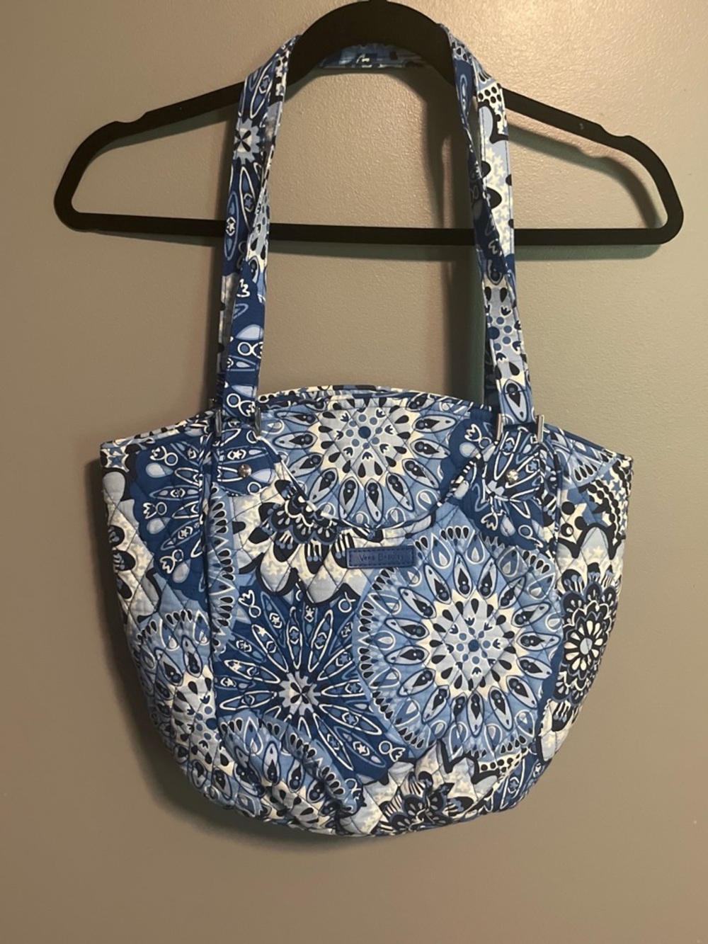 Vera Bradley Blue & White Quilted Medallion Tote